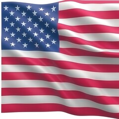 Waving American Flag with Stars and Stripes