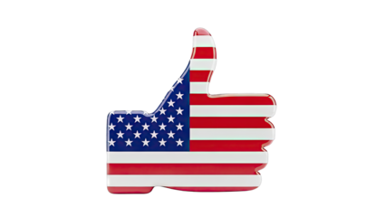 American Flag Thumbs Up Symbol