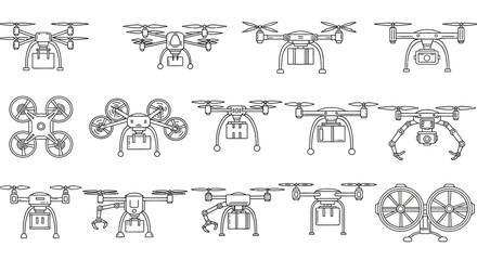 Collection of various drone designs © rohan