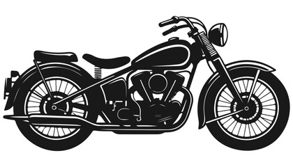 motorcycle silhouette icon vector
