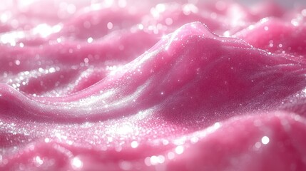 Pink, sparkly, textured waves