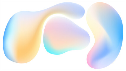 Abstract Colorful Gradient Background With Hand Drawn Organic Shapes Rainbow Color. Ideal for Social Media Posts, Website Banners, Presentations, Branding and Digital Marketing Design