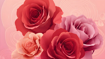 pink roses background