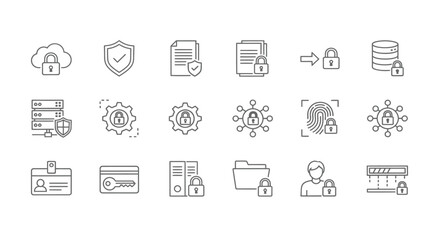 Illustrations of various security measures