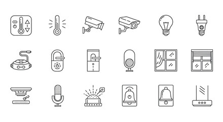 Smart home automation icons