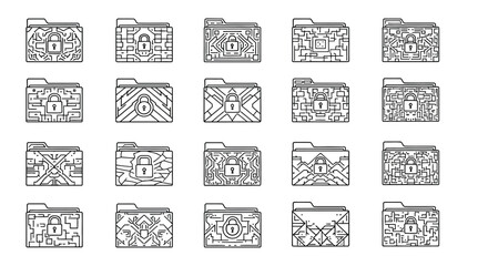 Collection of secure folder icons