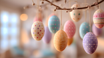 easter eggs and flowers