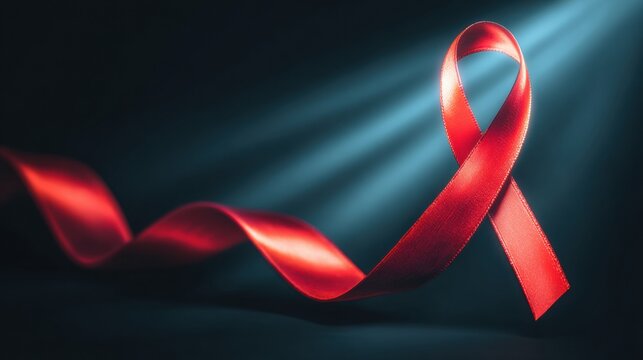 World Tuberculosis Day Banner Highlighting Awareness, Symbols of Hope, and Resilience With a Soft Light Effect Showing a Ribbon - Powered by Adobe