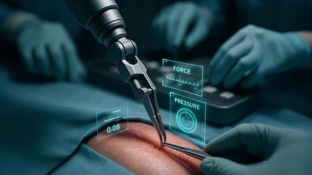 Advanced Robotic Surgery Procedure In High Tech Medical Facility