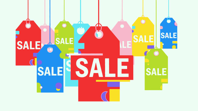 Sale Tags Colorful Illustration for Promotion