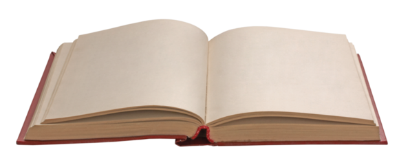 Open Book with Blank Pages for Writing
