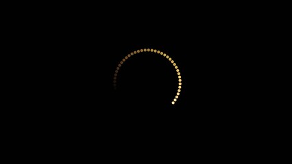 Naklejka premium Incomplete golden yellow dotted circle arc on a Generate title without using the word 