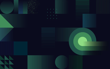 Obraz premium Abstract dark green background for presentation