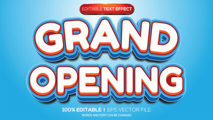 3d text effect grand opening theme