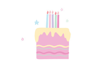Cute cake vector illustration
