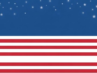 Vibrant Patriotic Celebration Background with Stars and Stripes Motif