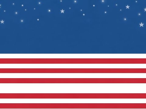 Vibrant Patriotic Celebration Background with Stars and Stripes Motif - Powered by Adobe