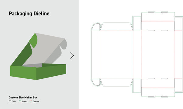 Mailer Flip Top Box Dieline