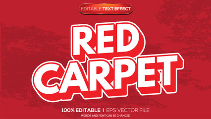 3d text effect red carpet theme