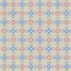 flowers of hand drawn squares. vector seamless pattern. repetitive background. modern decorative art. geometric fabric swatch. textile design. embroidery template. floral ornament