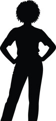 Afro Black Woman Silhouette Vector Celebrating Beauty, Strength, and Culture
