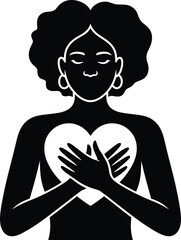 Afro Black Woman Silhouette Vector Celebrating Beauty, Strength, and Culture