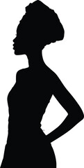 Afro Black Woman Silhouette Vector Celebrating Beauty, Strength, and Culture