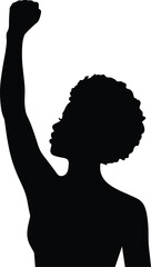 Modern Afro Black Woman Vector Illustration with Natural Hair and Confidence