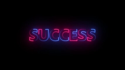 SUCCESS text icon animation font letter word business banner sign template signboard poster. - Powered by Adobe