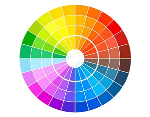 Obraz premium A vibrant circular spectrum showcasing a diverse array of colors