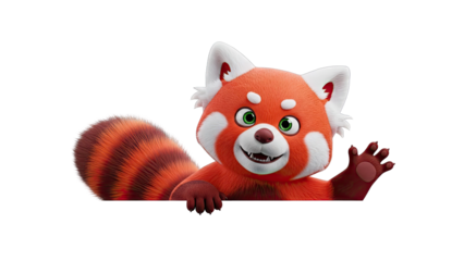 Animated Red Panda Waving