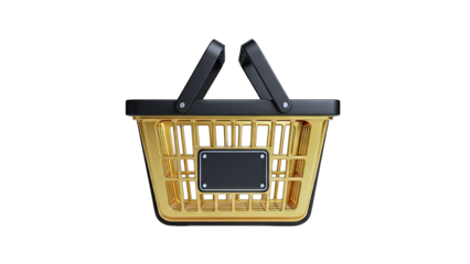 Luxurious Gold Shopping Basket