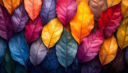 Colorful Autumn Leaves Background - Vibrant Fall Foliage