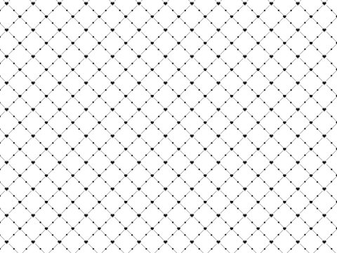 かわいいハートの格子柄背景素材