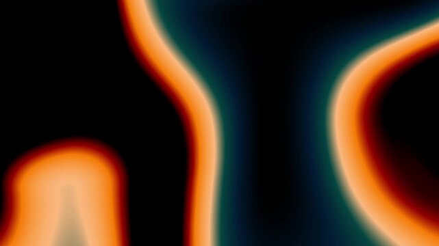 Retro VHS animated gradient waves with vibrant rainbow colors, analog distortion, film grain texture, bold neon teal tones on dark background for music poster. High-quality 4K