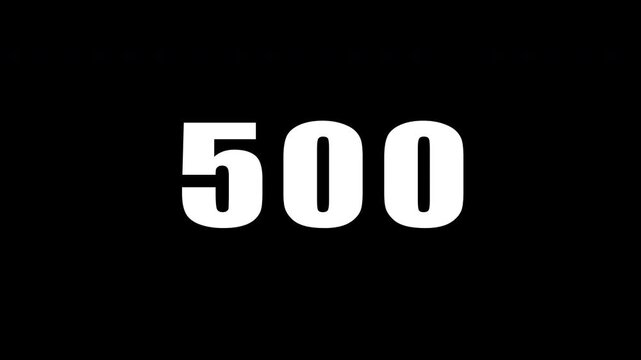 Increase counting numbers 0 to 1,000 digital, Counting fast from zero to one thousand. 4k video.,