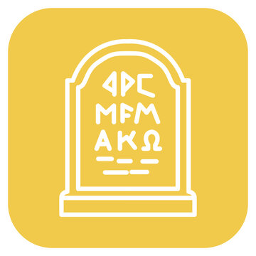 Epigraphy icon vector image. Can be used for Archeology.