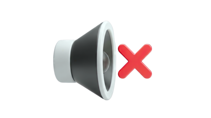 Muted Speaker Icon with Red Cross
