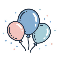 balloons and confetti