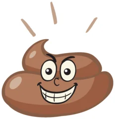 Selbstklebende Fototapeten Kinder Smiling Cartoon Poop Emoji with Expressive Face  © GraphicsRF