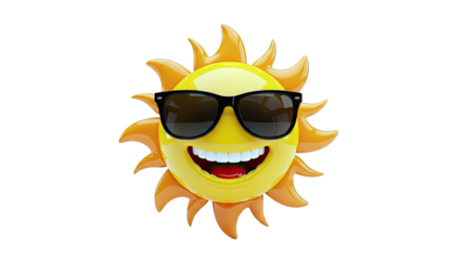 Happy Sun Wearing Sunglasses