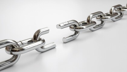 Obraz premium Broken Chain Concept of Freedom and Solution