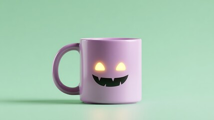 A single heart shaped candle sits inside a white ceramic coffee cup with a handle, an isolated object representing a hot beverage drink on a blank background