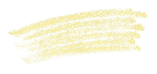 light yellow pencil strokes isolated on transparent background