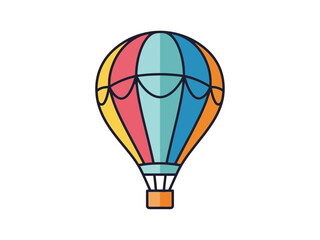 Obraz premium Colorful Hot Air Balloon Illustration Ready for Adventure.