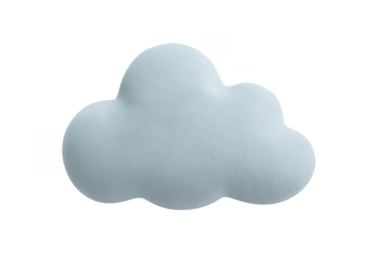 White blue fluffy cloud 3d rendering with transparent background - Powered by Adobe