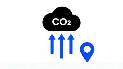CO2 emissions and location icon