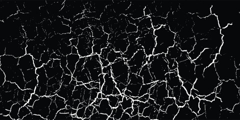 Fototapeta premium High Contrast Monochromatic Fault Line Technology Backdrop, Vector illustration.