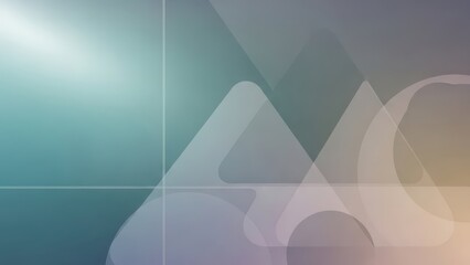 Obraz premium Abstract Geometric Shapes Overlay on Gradient Background with Light Effect