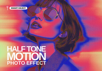 Halftone Motion Photo Effect Template